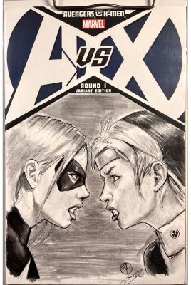 Jay Fife - Avengers vs X-Men Sketch Cover