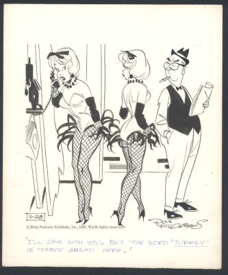 Don Flowers | Don Flowers Glamour Girls Art - Sexy Showgirls Strut Their Stuff Issue Glamour Girls Page 11-28-63 | Koch Comic Art