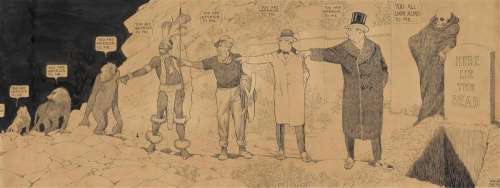 WINSOR McCAY. (CARTOON) "Old Death Grins at Them." | Swann Galleries