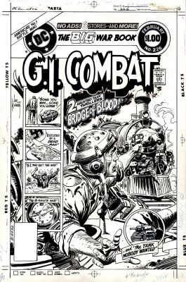Joe Kubert - G.I. Combat #226 Cover (Great Haunted Tank Cover Story with 4 More War Scenes All Drawn!) 1980