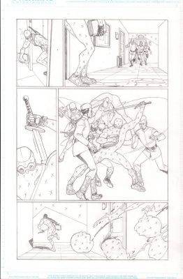 Lee Moder | Highlander #1 P.7 - Ninja-Esque Assassin Action - Signed - 2006 | Anthony’s Comic Book Art