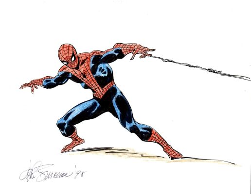 Joe Sinnott | Spider-Man Penciled, Inked, & Hand Colored Pinup (1998) | Romitaman