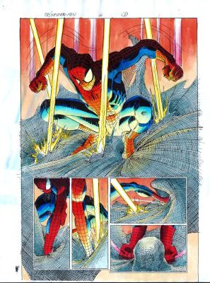Unknown a Artist | Peter Parker: Spider-Man #16 P 2 Semi-Splash Hand Colored Color Guide (1999) | Romitaman