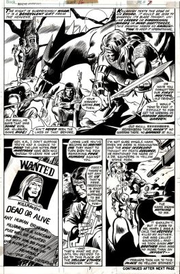 Dan Adkins Gene Colan | Amazing Adventures #26 P 7 Half Splash (Killraven Throughout with His Friends Being Hunted!) 1974 | Romitaman