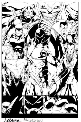 Jim Calafiore, Mark McKenna | New Excalibur #15 P 1 Splash (Onslaught, Sabretooth, Apocalypse, Shadow King, Mr. Sinister, the Black King, the Brood!) 2007 | Romitaman