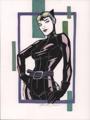 Amanda Conner | Catwoman Color Commission - Signed | Anthony’s Comic Book Art