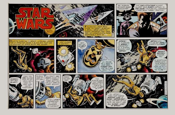 Russ Manning | Historic Star Wars 3Rd Ever Sunday Comic Strip Hand-Colored By Russ Manning! 3-25-1979 | Romitaman