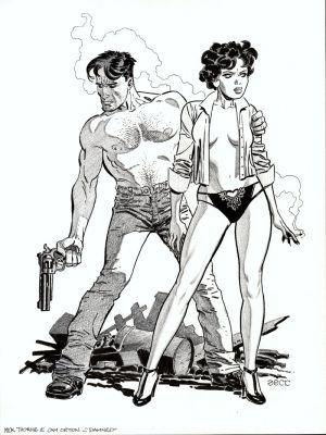 Mike Zeck | ’Damned!’ Mick Thorne & Cam Orton Detailed Mixed Media Illustration | Romitaman