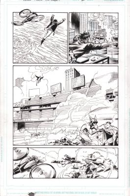 Jose Marzan, Karl Moline | Convergence Superboy #2 P.10 - Superboy, Superman, Ga Flash - 2015 | Anthony’s Comic Book Art