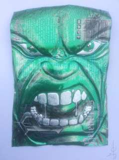 Original Artwork By Chris Duncan - HULK on Relentless Energy Can - 2018 | Catawiki