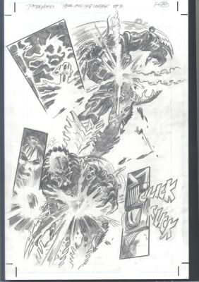 Gene Colan | Gene Colan Fully Penciled Predator Page - Predator Is Injured - Printed From These Pencils Issue Predator: Hell And Hot Water # 3 Page 20 | Koch Comic Art