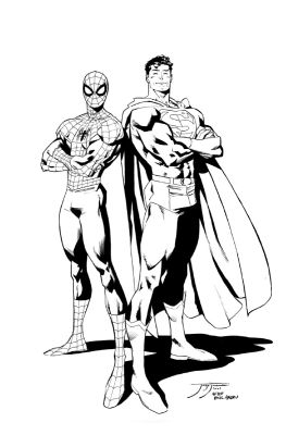 Jorge Jimenez | Superman / Spider-Man Page Cover (2Nd Printing) | ComiConArt