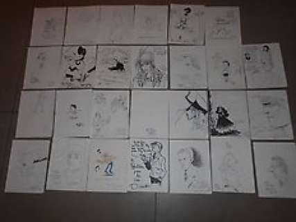 Graton / Denis / Torres / divers auteurs - 27x Dessin original dédicacé - (diverses années) 