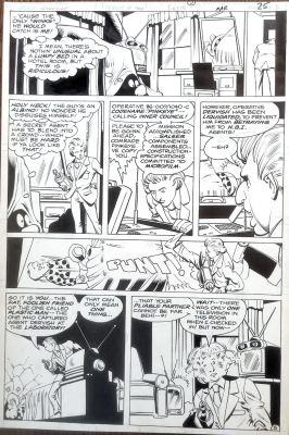 Staton, Joe - Adventure Comics #469 Pg, Woozy Under Bed, Plastic Man As TV Set - $165 | Cool Lines Art