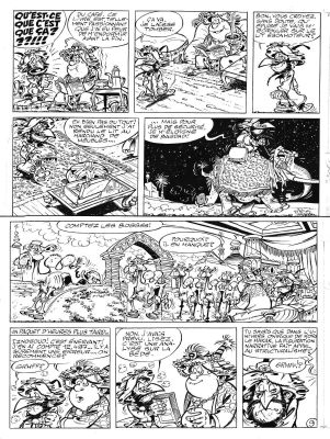 Tabary | Planche originale 9 de IZNOGOUD -Le lit escamoteur - Tome 12 par JEAN TABARY | Galerie Napoléon
