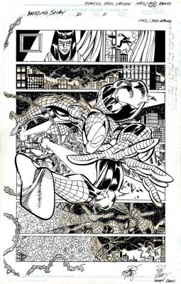 Erik Larsen, Rodney Ramos | Amazing Spider-Man #21P 11 Semi-Splash (Huge Spider-Man Image, Similar To Cover Scene!) | Romitaman