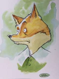 Masbou - Dessin original en couleurs directes | Catawiki