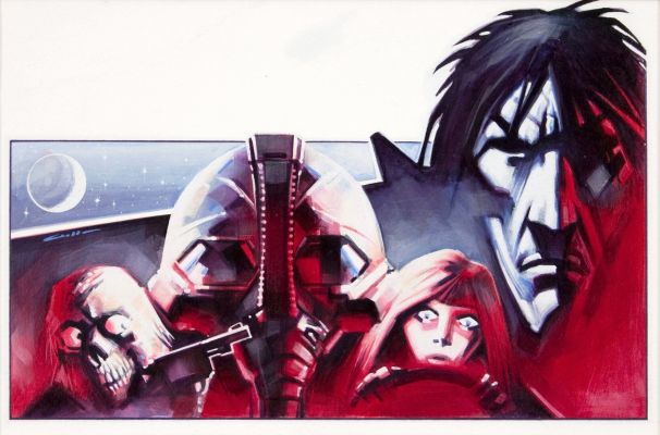 Lake Como Art Festival - Sandman Painted Illo - Fear Mag #14 Uk - Neil Gaiman / Sandman #5 Interview & Review 1990 | Cool Lines Art