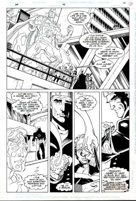 Dan Jurgens Rick Burchett - Justice League America #70 Half-Splash (Funeral For a Friend Prelude) 1St Heroic Superman Image After His Death in Superman #75!) 1992
