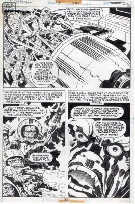 Jack Kirby | Eternals 5 Page 22 Splash | Panel Page Art