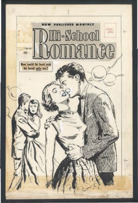 Al Avison | Avison (Or Possibly Simon) Romance Cover - Betrayal At the High School Dance Issue Hi-School Romance # 64 Page Cover | Koch Comic Art