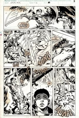 Alan Davis, Paul Neary - Excalibur #12 P 8 (Prince William Fights Lockheed Thinking Heâ€™S Saving Kitty Pryde From a Dragon!) 1989