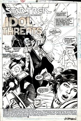 Ricardo Villagran, Tom Sutton | Star Trek #47 P 1 Splash (Romulans Blast the Star Fleet Ship & Crew!) 1987 | Romitaman