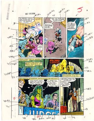 Nel Yomtov Kerry Gammill Joe Rubinstein | Marvel Fanfare She-Hulk Color Guide Issue 48 Page 5 | Catskill Comics