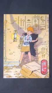 Wasterlain, Marc - Dessin original en couleurs - Hommage Ã  Jacobs "Le Mystére de la grande Pyramide" - Jeannette Pointu | Catawiki