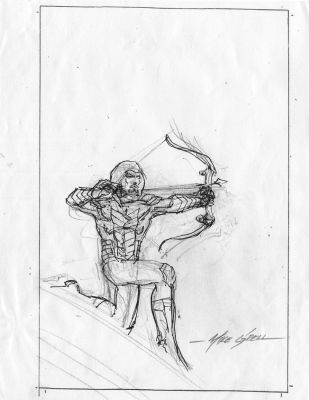 Mike Grell | Green Arrow Rebirth - Cover Prelim Issue 33 | Catskill Comics