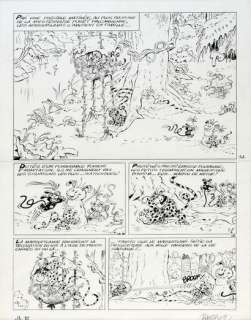 Batem | LE MARSUPILAMI TOME 19, PLANCHE 1. Encre de Chine sur... | Coutau Bégarie