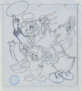 STUDIOS DISNEY - Lot 198 - PROJET DE COUVERTURE crayonné Picsou Magazine n°43...