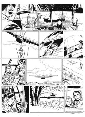 Le Bras Andrã© | Planche originale 5 BUCK DANNY (classic) tome 10 - Molotok - 41 ne rÃ©pond plus - | Galerie Napoléon