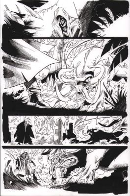 Jay Leisten | Star Wars: Darth Maul - Black, White, & Red #4 P.12 - Standoff - 2024 | Anthony’s Comic Book Art