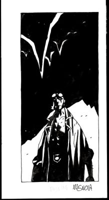Mike Mignola - Hellboy Bones of Giants P 49 Hellboy Pinup (2001)