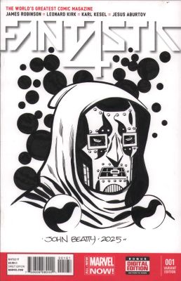 John Beatty | Fantastic Four #1 Oa Sketch Cover - Dr. Doom - Signed - 2025 | Anthony’s Comic Book Art