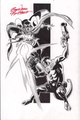 Ron Frenz | Doctor Strange Vs Hellboy Commission - Signed | Anthony’s Comic Book Art