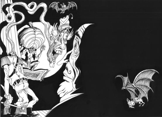 Foerster Philippe | Grande Illustration originale du chapitre 11 : Le Fakir dans NECRONOMICKEY | Galerie Napoléon