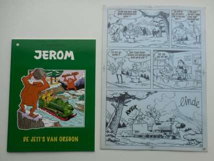 Studio Vandersteen - Jerom 26 + originele pagina (p.28) - De jeti’s van Oregon - sc - 1e druk - (2012) | Catawiki