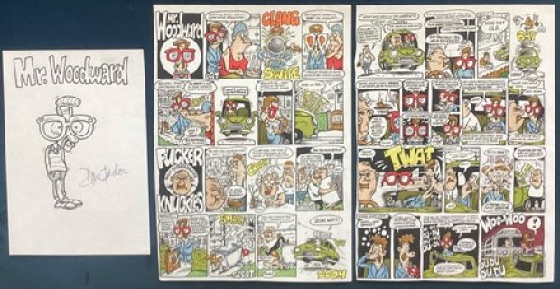 David Iddon original comic artwork for Mr.Woodward 2pages + Signed Sketch Gutted | eBay Europe