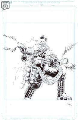 Whilce Portacio | Punisher - Marvel Snap Card Art | Panel Page Art