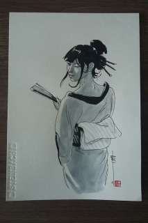 Genêt, Frédéric - Originele tekening in ’inkt en waterverf’  - Samurai  (2017) | Catawiki