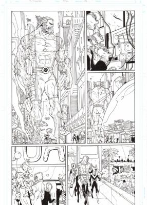 Paul Davidson – X-Force – 42p5 – Colossus Wolverine Domino Beast | Berserker Art
