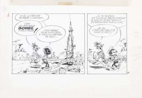 Andre Franquin (1924-1997) | PubliGaston 1967 Crayon et encre de Chine sur papier… | Fauve Paris