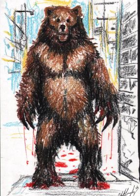 Clint Langley – Bear illustration – 11×7 inches | Berserker Art