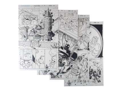 Lot 346 - Ken Haeser, 4 Story Pages Grumpy Cat & Pokey