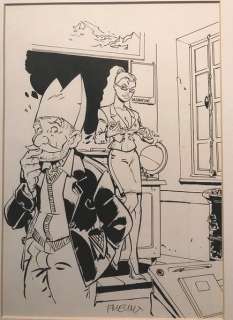 Fanfoue - Originele tekening Fanfoué des Pnottas in de klas | Catawiki