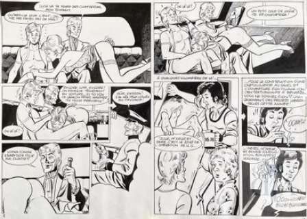 Renaud/Merline. Double planche originale n°9 et n°10… | Dagoty
