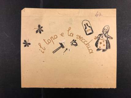 Bruno Angoletta - original illustr.." Il Topo e la Vecchia" - Page volante - EO - (1920) | Catawiki