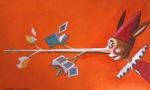 Pinocchio - Giorgio Sommacal - original illustr. - Page volante - artwork | Catawiki